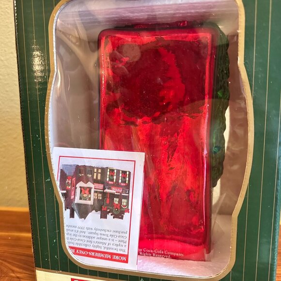 Coca-Cola Tabletop Collection Mercury Glass Mini Fridge Ornament - Picture 4 of 7